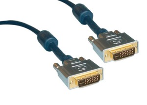 High Quality DVI Monitorkabel  5 Meter, Dual Link, 2 x DVI (24+1) Stecker, vergoldete Kontakte