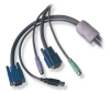 Adder Konvertierungskabel USB - PS/2 (Stecker) + VGA  Länge: 2m